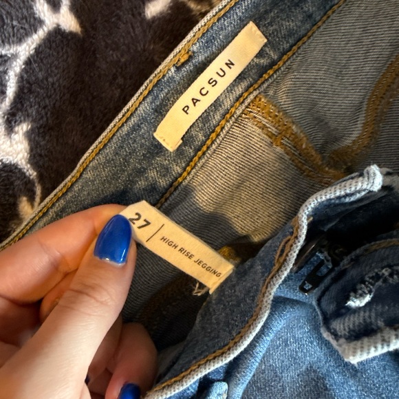 PacSun Ripped Light Blue Skinny Jeans - Picture 4 of 4